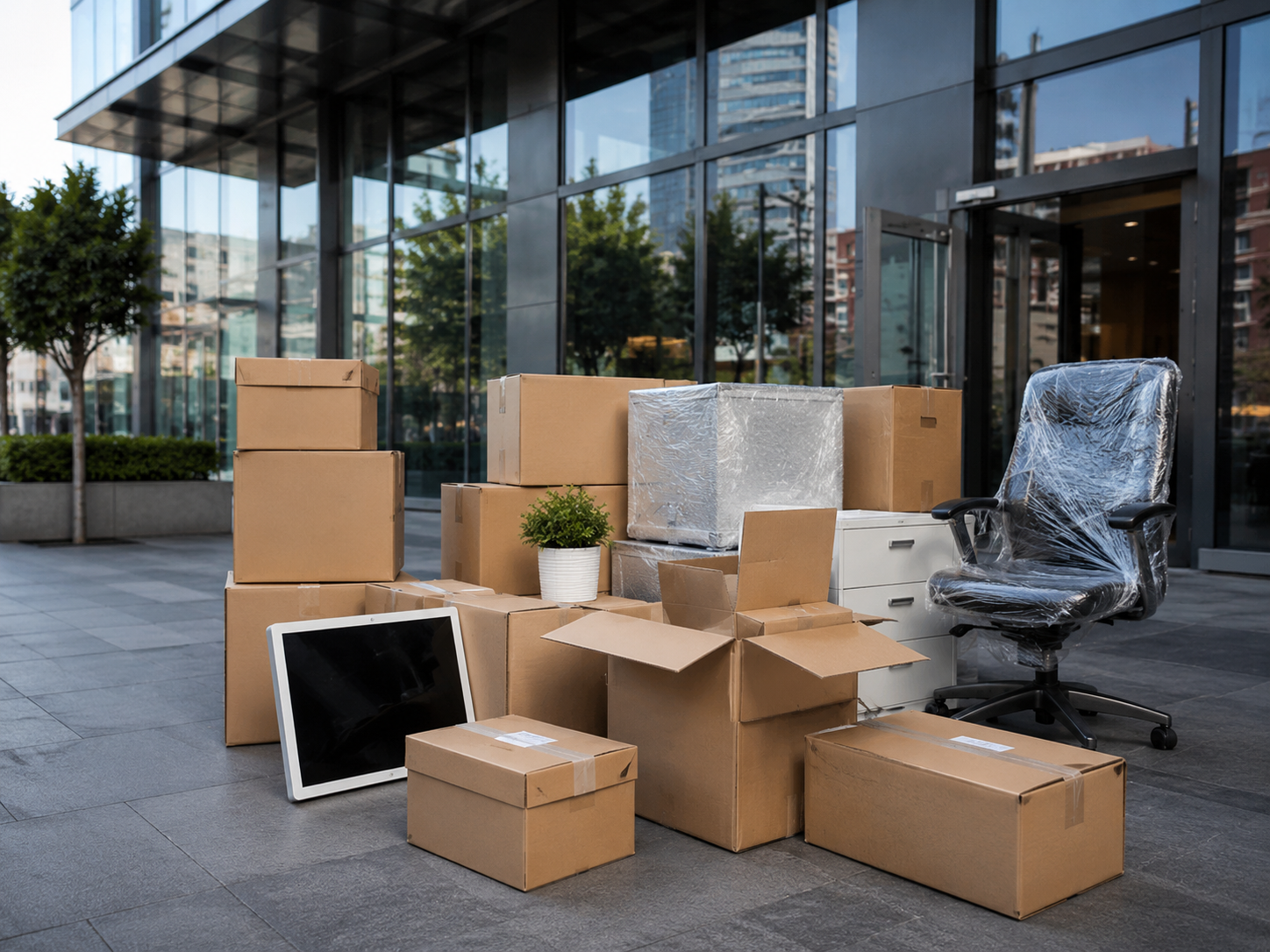 Professional commercial moving services in Chennai with secure packing for business relocation