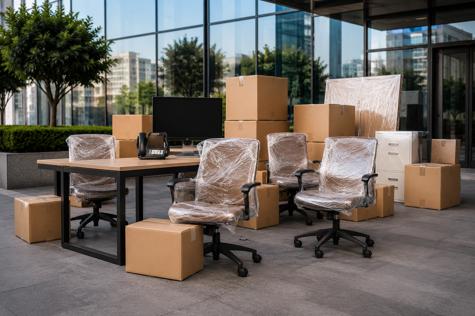 Office and showroom relocation services in Chennai with safe commercial equipment handling